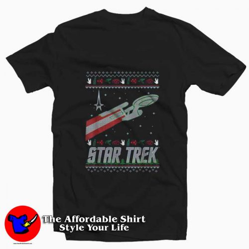 Star Trek Series Holiday Enterprise Graphic Tshirt 500x500 Star Trek Series Holiday Enterprise Graphic T Shirt On Sale