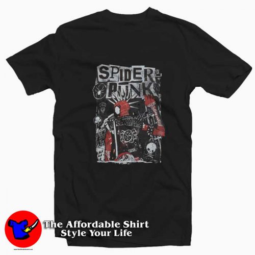 Marvel Spider Punk The Spider Verse Graphic Tshirt 500x500 Marvel Spider Punk The Spider Verse Graphic T Shirt On Sale