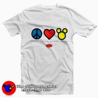 Mickey Mouse Peace & Love Graphic Unisex T-Shirt