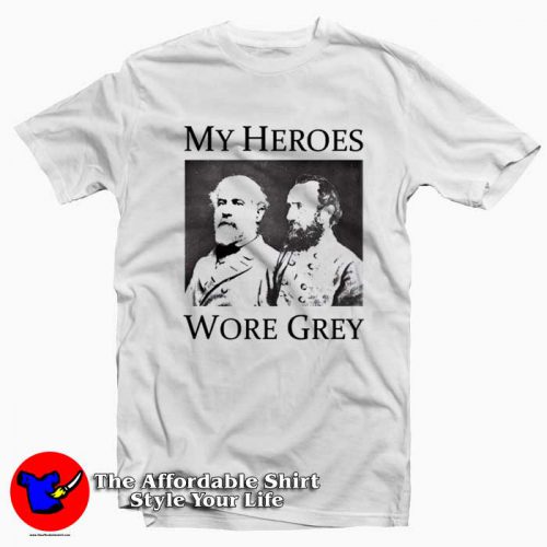 Confederate Generals My Heroes Wore Graphic Tshirt 500x500 Confederate Generals My Heroes Wore Graphic T Shirt On Sale