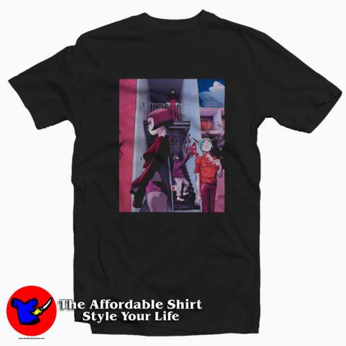 Gorillaz The Static Channel Graphic Tshirt 500x500 Gorillaz The Static Channel Graphic T Shirt On Sale