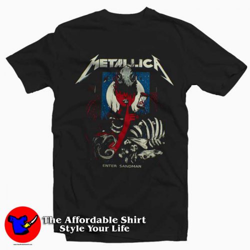 Metallica Enter Sandman Album Graphic Tshirt 500x500 Metallica Enter Sandman Album Graphic T Shirt On Sale