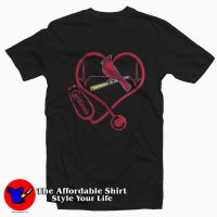 Nurse Saint Louis Cardinals Heart Graphic T-Shirt