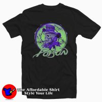 Poison Logo And Glow Skull Graphic Unisex T-Shirt