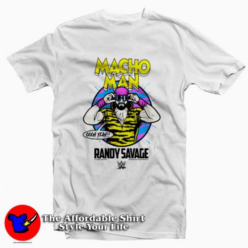 Randy Savage WWE Macho Man Retro Graphic Tshirt 500x500 Randy Savage WWE Macho Man Retro Graphic T Shirt On Sale