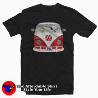 Snoopy Woodstock Driving Volkswagen Beetle T-Shirt