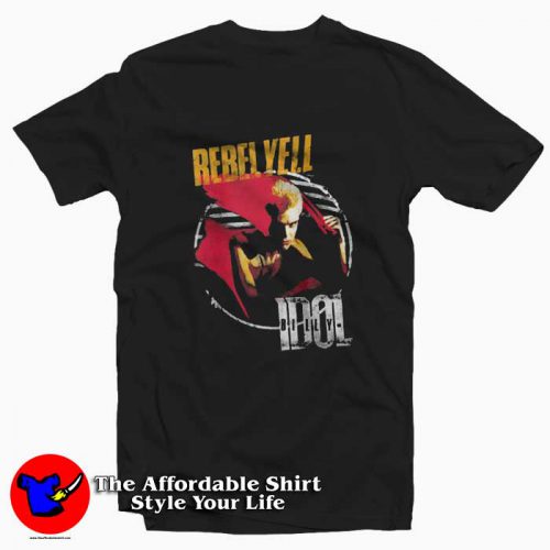 Billy Idol Rebel Yell Punk Rock Concert Tshirt 500x500 Billy Idol Rebel Yell Punk Rock Concert T Shirt On Sale