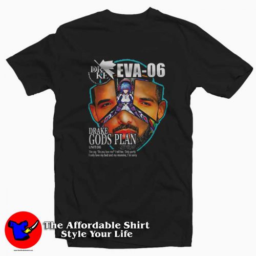 Drake Evangelion Eva Gods Plan Graphic Tshirt 500x500 Drake Evangelion Eva Gods Plan Graphic T Shirt On Sale