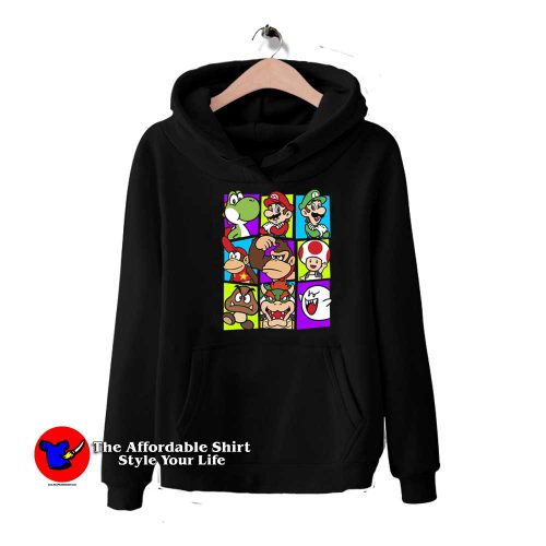 Funny Nintendo Super Mario Cast Graphic Hoodie 500x500 Funny Nintendo Super Mario Cast Graphic Hoodie On Sale