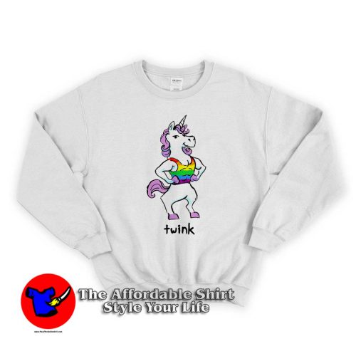 Funny Unicorn Twink Rainbow Gay Pride Sweater 500x500 Funny Unicorn Twink Rainbow Gay Pride Sweatshirt On Sale