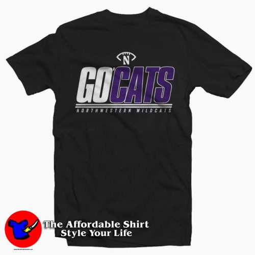 Northwestern Wildcats Go Cats Graphic Tshirt 500x500 Northwestern Wildcats Go Cats Graphic T Shirt On Sale