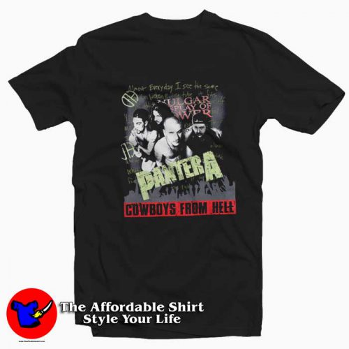 Pantera Cowboys From Hell Graphic Vintage Tshirt 500x500 Pantera Cowboys From Hell Graphic Vintage T Shirt On Sale