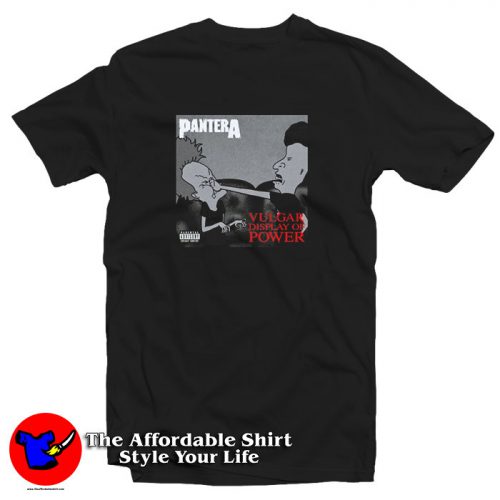 Beavis and Butthead Pantera Vulgar Display of Power T Shirt 500x500 Beavis and Butthead Pantera Vulgar Display of Power T Shirt