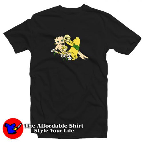 Betty Boop and Winnie The Pooh Honey T Shirt 500x500 Betty Boop and Winnie The Pooh Honey T Shirt