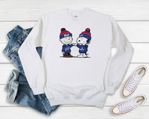 Charlie Brown And Snoopy NFL Buffalo Bills Football Sweatshirt 500x400 Charlie Brown And Snoopy NFL Buffalo Bills Football Sweatshirt