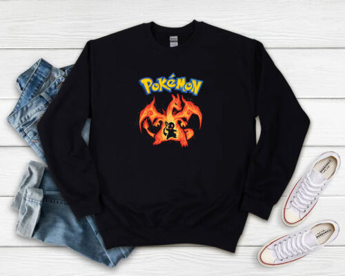 Charmander Evolution Pokemon Sweatshirt 500x400 Charmander Evolution Pokemon Sweatshirt