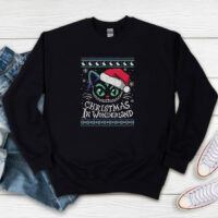 Cheshire Cat Christmas In Wonderland Ugly Christmas Sweatshirt