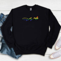 Dolly Parton Butterfly Logo Pride Flag Sweatshirt