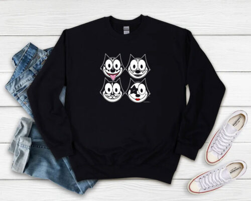 Felix The Cat Kiss Parody Sweatshirt 500x400 Felix The Cat Kiss Parody Sweatshirt