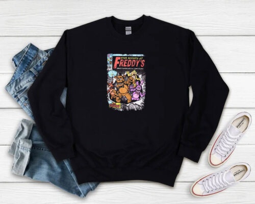 Five Nights At Freddys Comic Cover Sweatshirt 500x400 Five Nights At Freddy's Comic Cover Sweatshirt