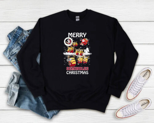 Florida State Seminoles Minions Merry Christmas Sweatshirt 500x400 Florida State Seminoles Minions Merry Christmas Sweatshirt