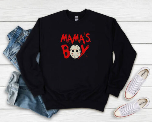 Friday The 13th Jason Voorhees Mamas Boy Sweatshirt 500x400 Friday The 13th Jason Voorhees Mama’s Boy Sweatshirt