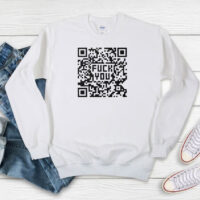 Fuck You QR Code Graphic Sweatshirt