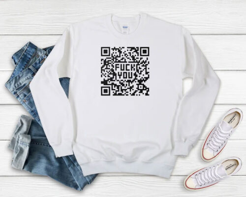 Fuck You QR Code Graphic Sweatshirt 500x400 Fuck You QR Code Graphic Sweatshirt