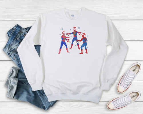 Funny Avengers Spiderman Christmas Sweatshirt 500x400 Funny Avengers Spiderman Christmas Sweatshirt