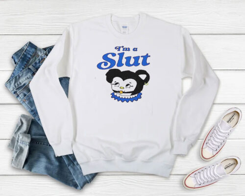 Funny Cartoon Im a Slut Sweatshirt 500x400 Funny Cartoon I'm a Slut Sweatshirt