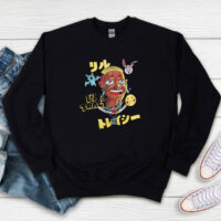 Funny Lil Tracy Cartoon Tears Graphic Sweatshirt