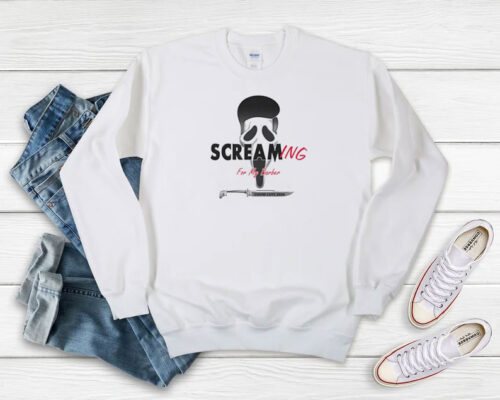 Ghostface Screaming For My Barber Sweatshirt 500x400 Ghostface Screaming For My Barber Sweatshirt