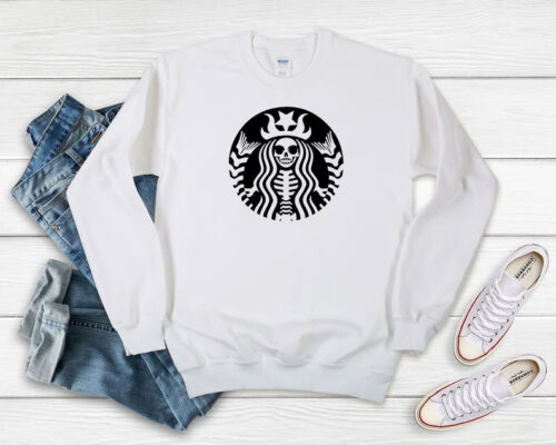 Halloween Starbucks Skeleton Sweatshirt 500x400 Halloween Starbucks Skeleton Sweatshirt