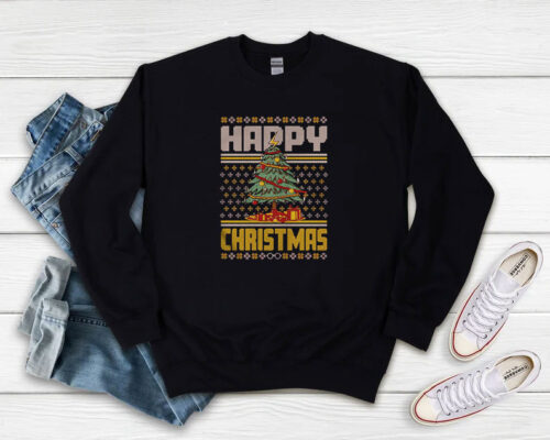 Happy Christmas Tree Light Ugly Christmas Sweatshirt 500x400 Happy Christmas Tree Light Ugly Christmas Sweatshirt