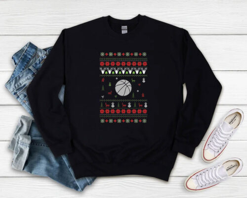 Happy Merry Christmas Basketball Sweatshirt 500x400 Happy Merry Christmas Basketball Sweatshirt