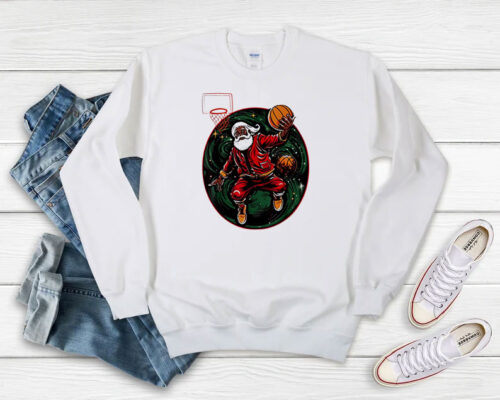 Happy Merry Christmas Santa Basketball Funny 2024 Sweatshirt 500x400 Happy Merry Christmas Santa Basketball Funny 2024 Sweatshirt