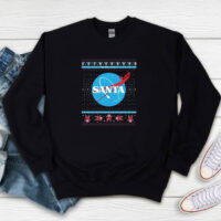 Happy Merry Christmas Santa Nasa Logo Parody Sweatshirt