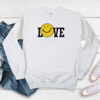 Harry Styles Love Smiley Ringer Sweatshirt