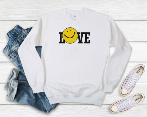 Harry Styles Love Smiley Ringer Sweatshirt 500x400 Harry Styles Love Smiley Ringer Sweatshirt