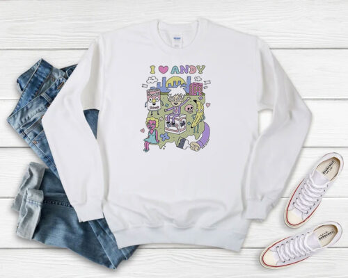 I Love Andy Cute Andy Warhol Sweatshirt 500x400 I Love Andy Cute Andy Warhol Sweatshirt