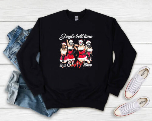 Jingle Bell Time Is A Slay Time Christmas Sweatshirt 500x400 Jingle Bell Time Is A Slay Time Christmas Sweatshirt