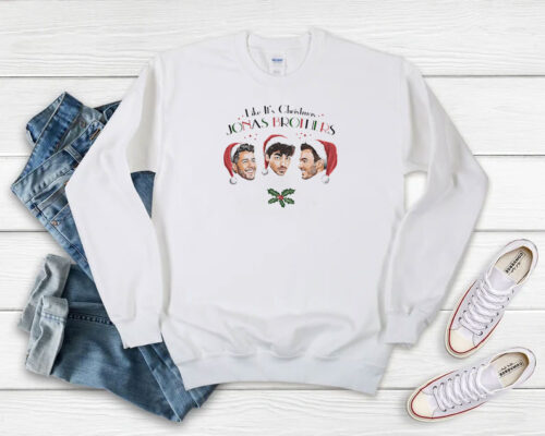 Jonas Brothers Like Its Christmas Album Sweatshirt 500x400 Jonas Brothers Like Its Christmas Album Sweatshirt