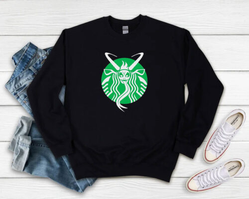 Krampus Presso StarBucks Parody Sweatshirt 500x400 Krampus Presso StarBucks Parody Sweatshirt