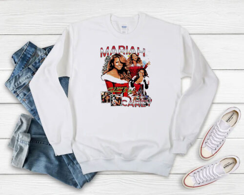 Mariah Carey All I Want For Graphic Christmas Sweatshirt 500x400 Mariah Carey All I Want For Graphic Christmas Sweatshirt