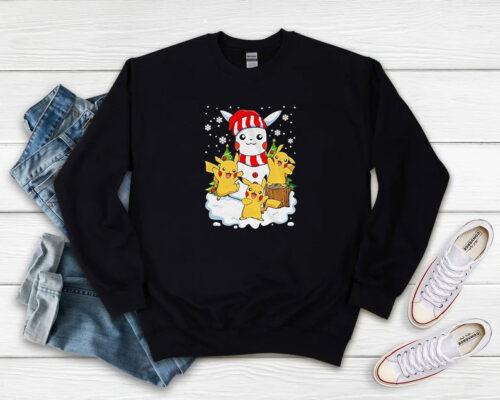 Merry Christmas Santa Pikachu Mashup Sweatshirt 500x400 Merry Christmas Santa Pikachu Mashup Sweatshirt