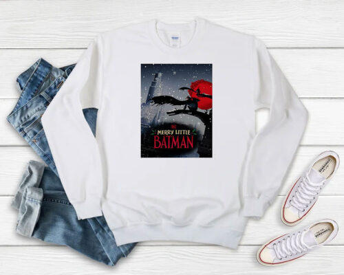 Merry Little Batman DC Comics Movie Christmas Sweatshirt 500x400 Merry Little Batman DC Comics Movie Christmas Sweatshirt