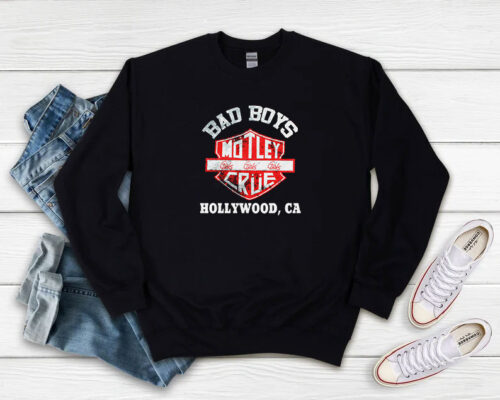 Motley Crue 1987 Bad Boys Harley Inspired Logo Sweatshirt 500x400 Motley Crue 1987 Bad Boys Harley Inspired Logo Sweatshirt