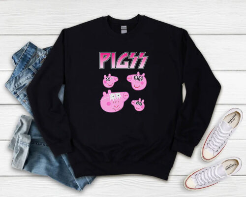 Pigs Peppa Pig x Kiss Band Parody Sweatshirt 500x400 Pigs Peppa Pig x Kiss Band Parody Sweatshirt