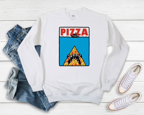 Pizza Jaws Parody Sweatshirt 500x400 Pizza Jaws Parody Sweatshirt