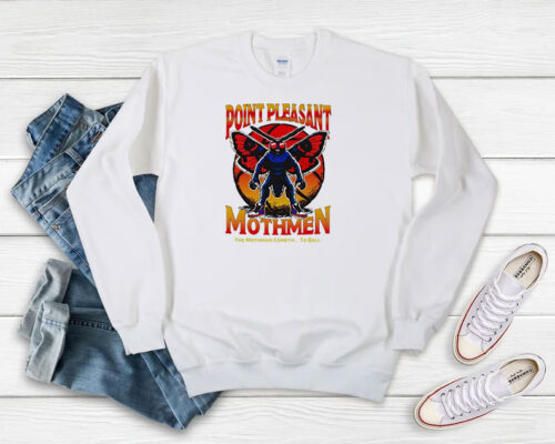 Point Pleasant Mothman The Mothman Cometh To Ball Sweatshirt 500x400 Point Pleasant Mothman The Mothman Cometh To Ball Sweatshirt